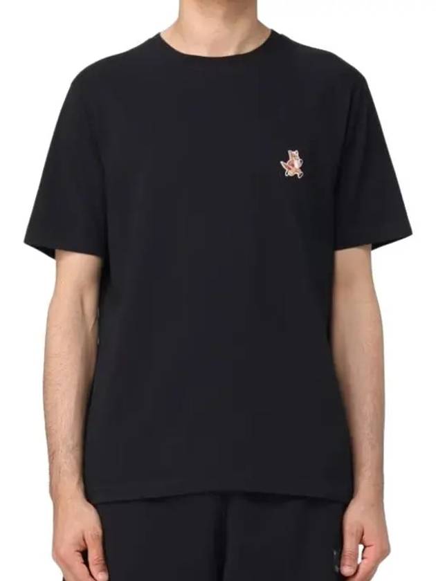 Speedy Fox Patch Comfort Short Sleeve T-Shirt Black - MAISON KITSUNE - BALAAN 3