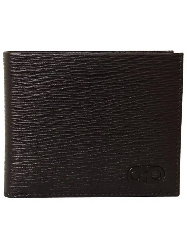 Gancini Half Wallet Black - SALVATORE FERRAGAMO - BALAAN 2