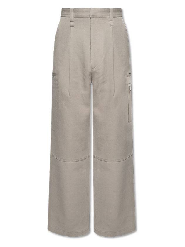 Virgin Wool Wide Pants Dove Grey - AMI - BALAAN 2