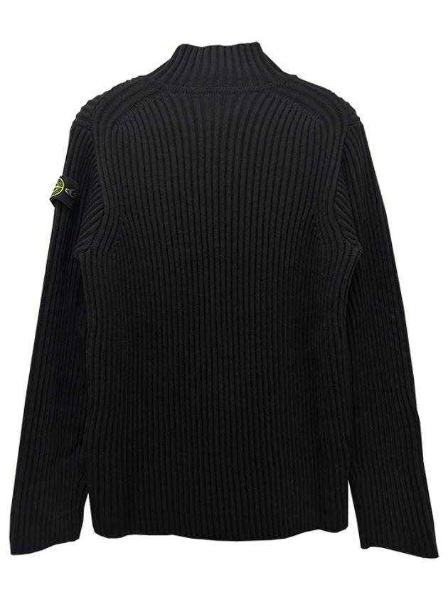 Kids Waffen Patch Zip up Cardigan 6 8 Black 7916512C2 V0029 - STONE ISLAND - BALAAN 3