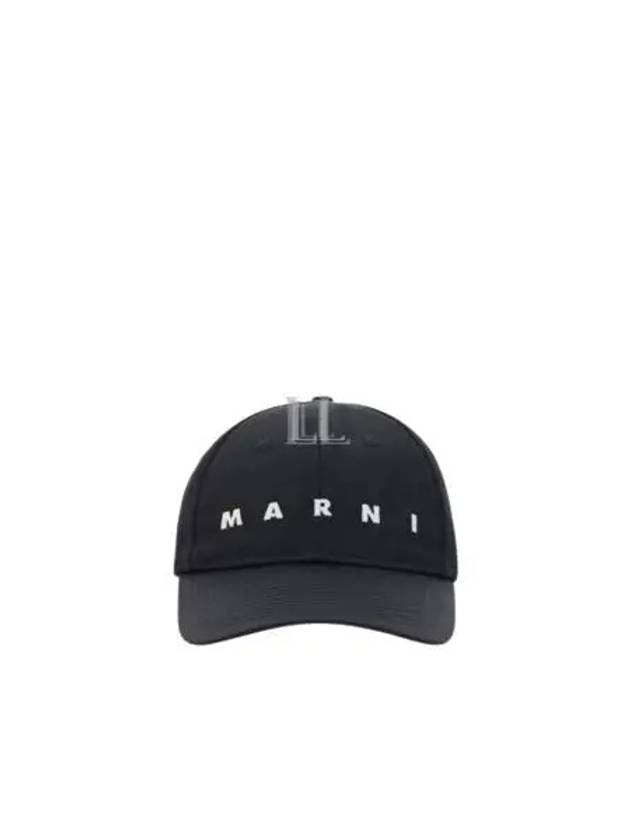 Logo Twill Ball Cap Black - MARNI - BALAAN 2