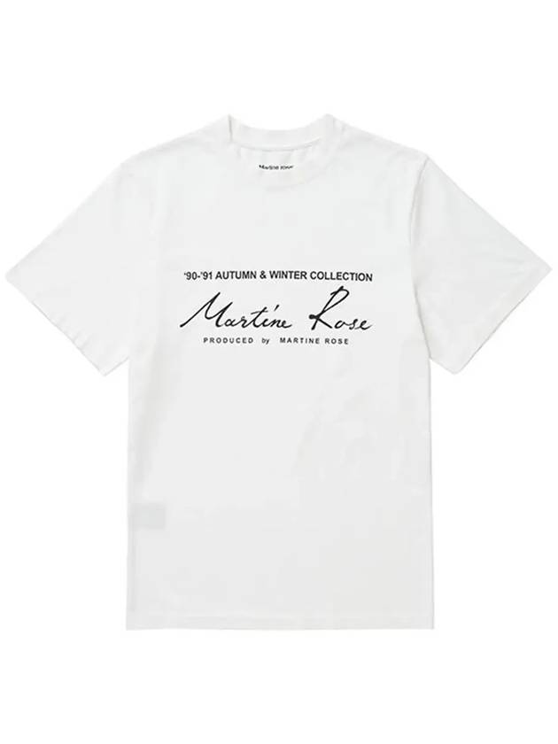 Lettering Logo Short Sleeve T-Shirt White - MARTINE ROSE - BALAAN 4