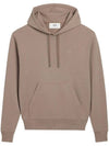 Mini Heart Logo Hoodie Beige - AMI - BALAAN 1