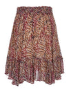 Viera Print Mini A-Line Skirt Raspberry - ISABEL MARANT ETOILE - BALAAN 3