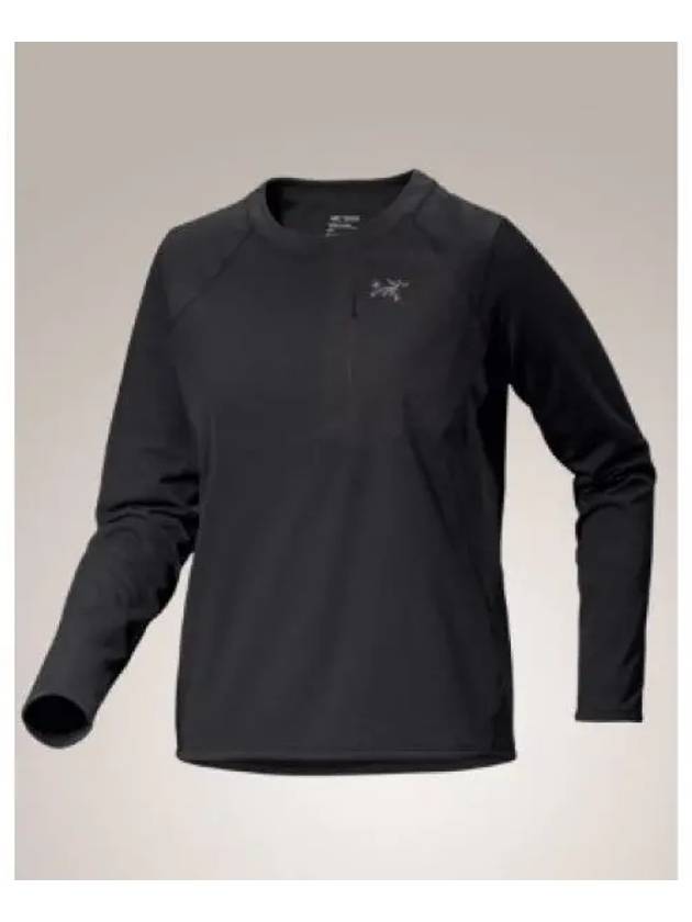 Delta Logo Crew Neck Long Sleeve T-Shirt Black - ARC'TERYX - BALAAN 2