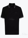 Men's Logo Patch Cotton Short Sleeve Polo Shirt Black - MONCLER - BALAAN 2