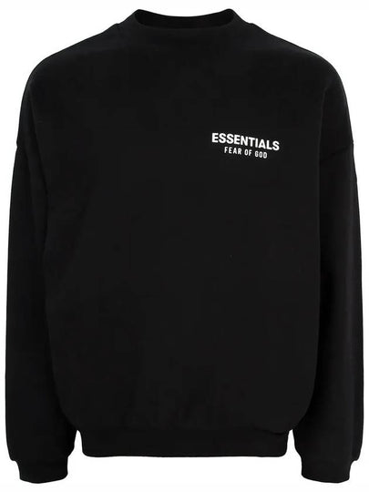 Essentials Logo Print Crew Neck Sweatshirt Black - FEAR OF GOD ESSENTIALS - BALAAN 2