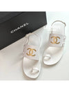 CC Logo Printing Sandals White - CHANEL - BALAAN 7