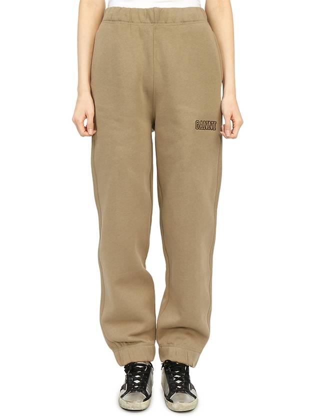 Women's Software Logo JoGGer Track Pants Brown - GANNI - BALAAN 4