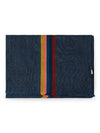 Striped Fringe Wool Silk Muffler Navy - PAUL SMITH - BALAAN 1