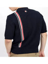 RWB Stripe Polo Shirt Blue - THOM BROWNE - BALAAN 3