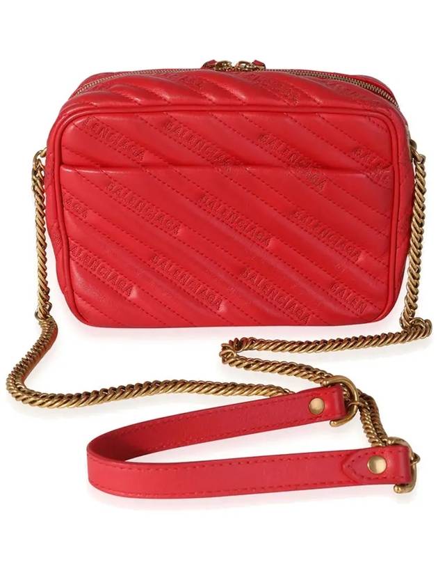 BB Logo Chain Cross Bag Red - BALENCIAGA - BALAAN 4