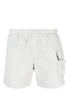 Flat Nylon Logo Patch Utility Swim Shorts Grey - CP COMPANY - BALAAN 2