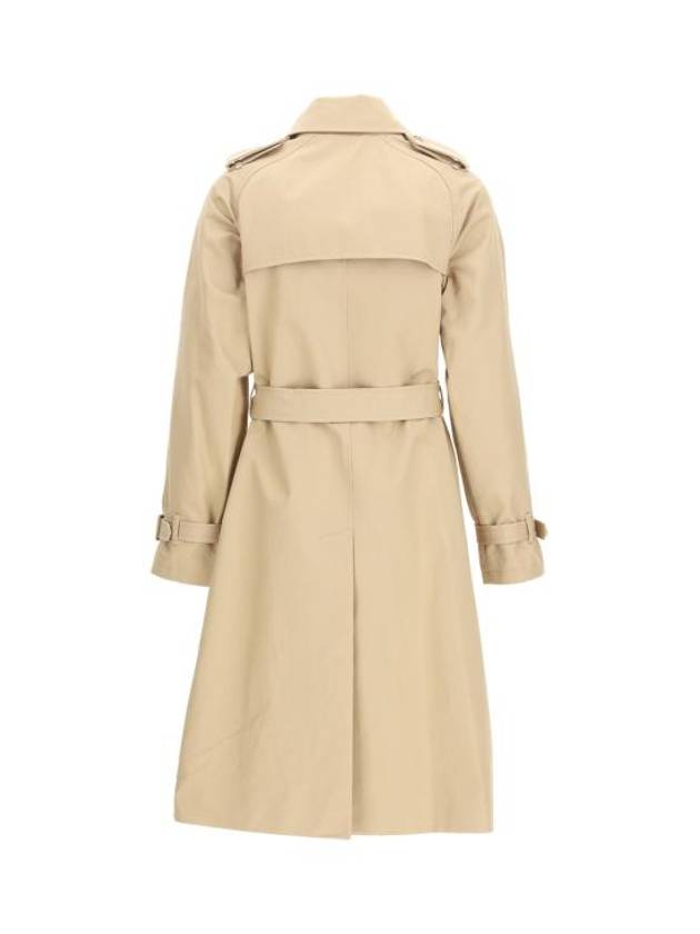 Greta Double Breasted Cotton Trench Coat Beige - A.P.C. - BALAAN 3