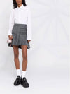 Women's 4 Bar Stripe Pleats Skirt Grey - THOM BROWNE - BALAAN 4