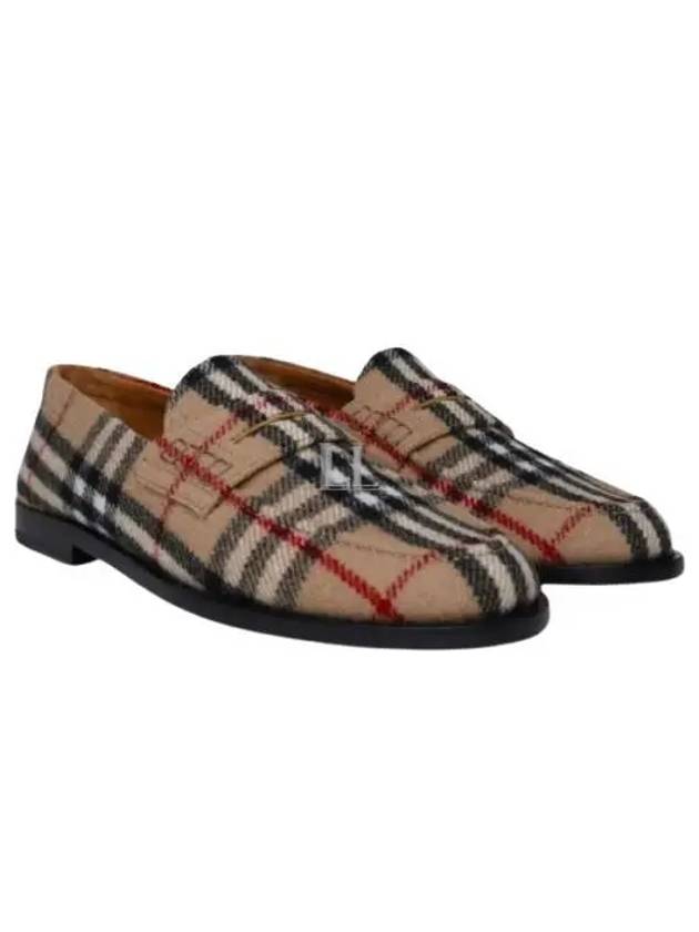 Checked Wool Loafers Archive Beige - BURBERRY - BALAAN 2