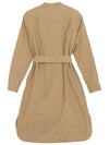 Prorsum Label Belt Shirt Midi Dress Beige - BURBERRY - BALAAN 3