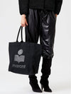 Small Yenky Logo Tote Bag Black - ISABEL MARANT - BALAAN 5