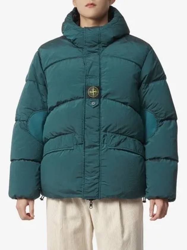 Logo Patch Reversible Padding Green - STONE ISLAND - BALAAN 2