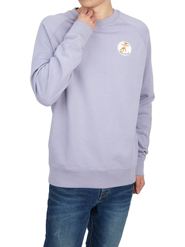 Oly Flower Fox Patch Sweatshirt Light Purple - MAISON KITSUNE - BALAAN 6