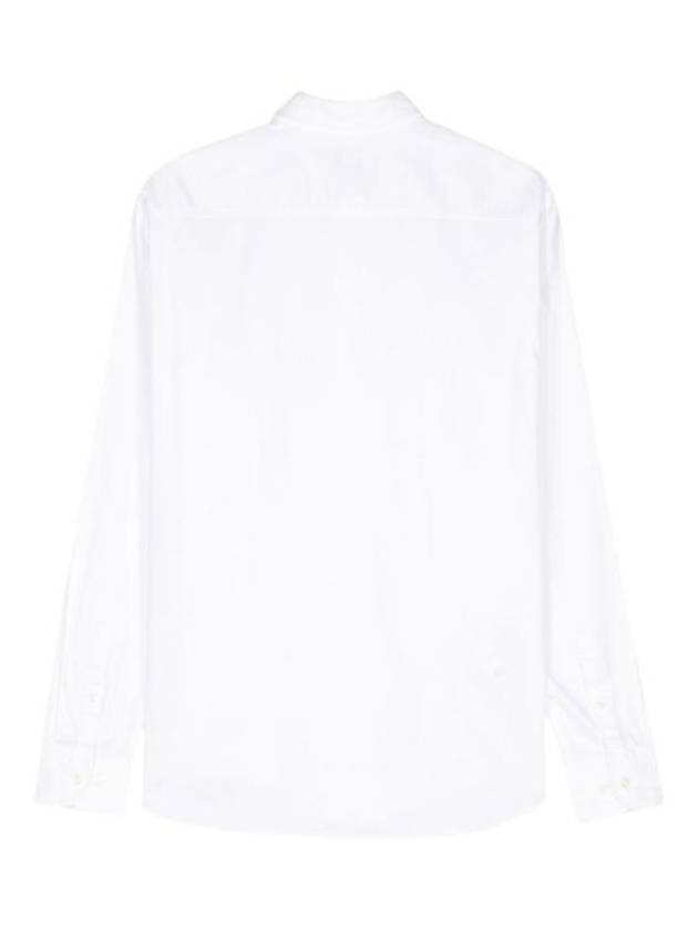 Embroidered Logo Long Sleeve Shirt White - HUGO BOSS - BALAAN 3