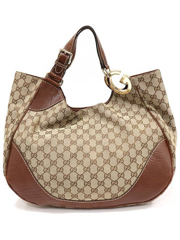 203504 GG logo jacquard gold interlocking G Charlotte hobo shoulder bag - GUCCI - BALAAN 1