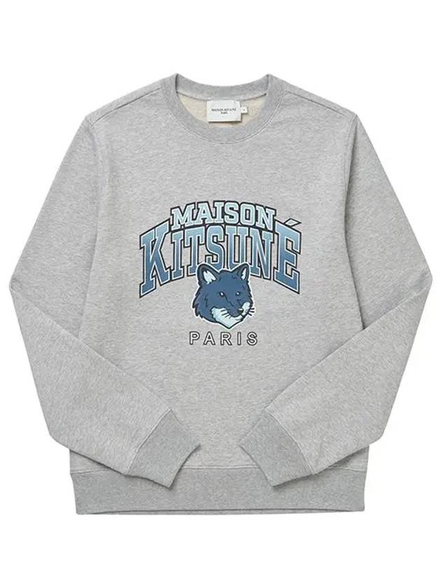 Campus Fox Regular Sweatshirt Light Grey Melange - MAISON KITSUNE - BALAAN 3