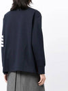 Engineered 4 Bar Medium Weight Jersey Oversized Long Sleeved T-Shirt Navy - THOM BROWNE - BALAAN 3