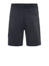 Men's Straight Leg Logo Stretch Cotton Bermuda Shorts Black - STONE ISLAND - BALAAN 3