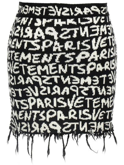 Vetements 'Vetements Paris Monogram Mini' Skirt - VETEMENTS - BALAAN 2