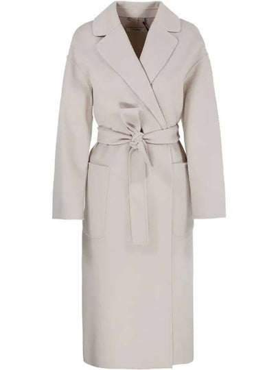 NINA Belted Wool Long Coat Sand 2390110331 099 - MAX MARA - BALAAN 2