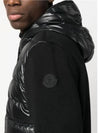 Men's Padded Cotton Cardigan Black - MONCLER - BALAAN 6