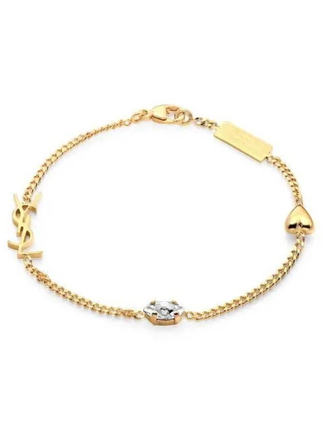 Opyum Heart Chain Bracelet Gold - SAINT LAURENT - BALAAN 2