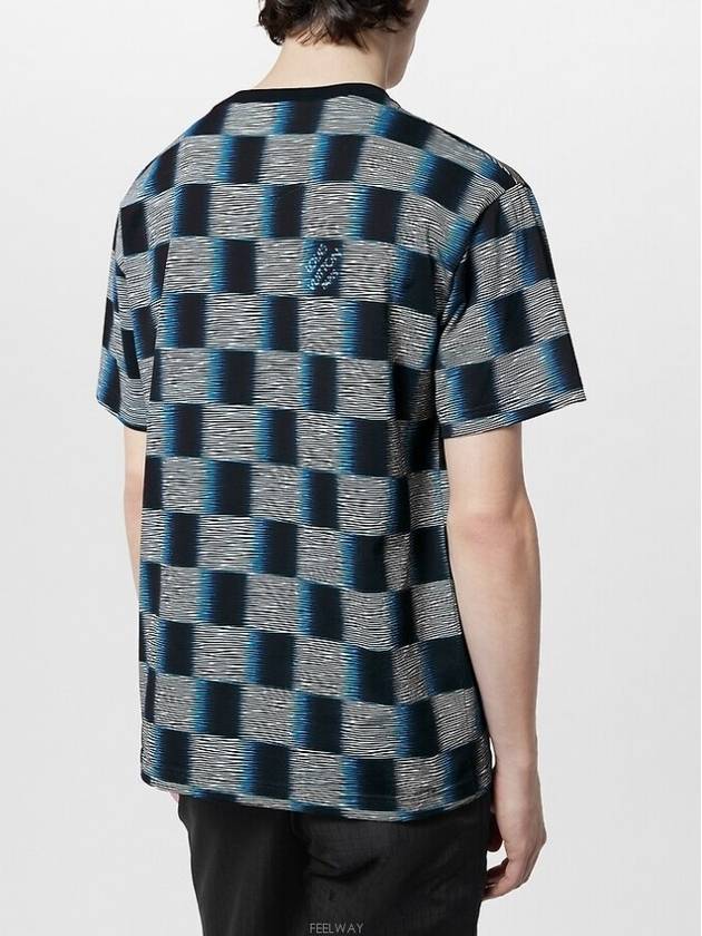 Damier Cotton Short Sleeve T-shirt Black - LOUIS VUITTON - BALAAN 4