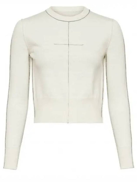 MM6 Margiela S52HL0022 M13037 102 Round Neck Knit - MAISON MARGIELA - BALAAN 1