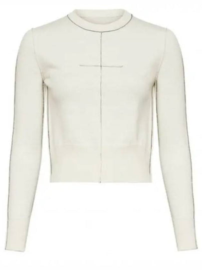 Wool Round Neck Knit Top White - MAISON MARGIELA - BALAAN 2