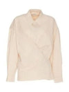 JF Beige Straight Collar Twisted shirt SH1141LF839WH048 - LEMAIRE - BALAAN 2