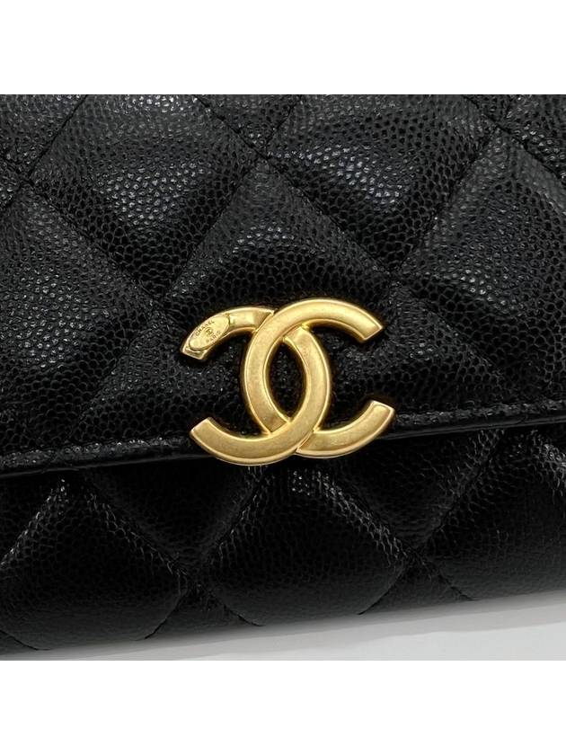 Caviar chain wallet cross bag black AP2335 - CHANEL - BALAAN 4