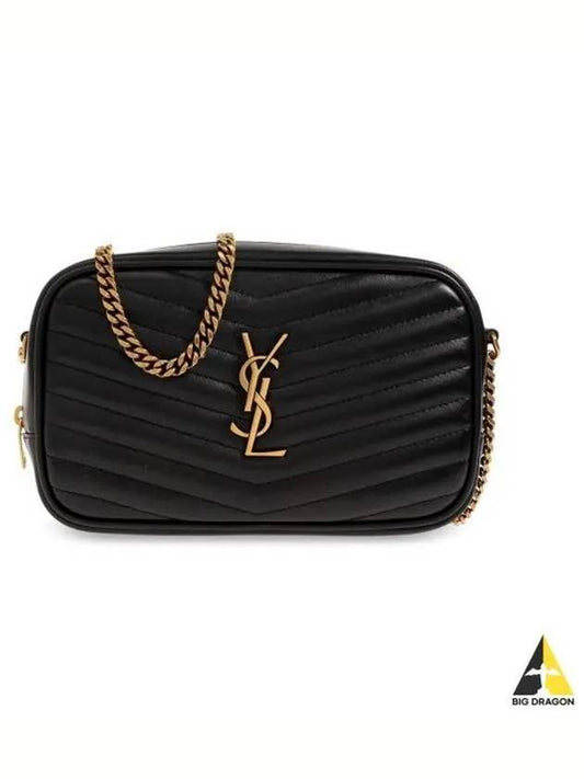 Lou Small Leather Cross Bag Black - SAINT LAURENT - BALAAN 2