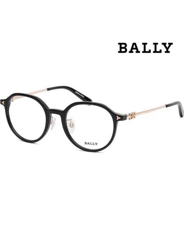 Glasses frame BY5071H 001 black horn rim light round - BALLY - BALAAN 1