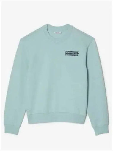 Women's Fleece Sweatshirt Mint - LACOSTE - BALAAN 1