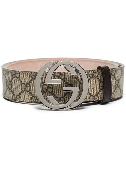 Interlocking GG Buckle Supreme Belt Beige - GUCCI - BALAAN 2