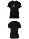 Women's Logo Short Sleeve T-Shirt Black - MONCLER - BALAAN 5