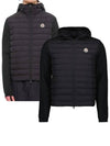 Men s Mix Knit Padded Cardigan Black 9B00009 M1124 999 - MONCLER - BALAAN 1