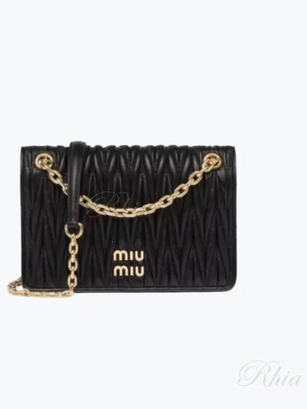 Matelasse Nappa Leather Mini Bag Black - MIU MIU - BALAAN 2