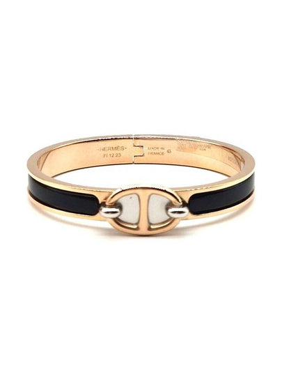 Mini Clic Chaine D'Ancre Bracelet Noir Rose Gold - HERMES - BALAAN 2