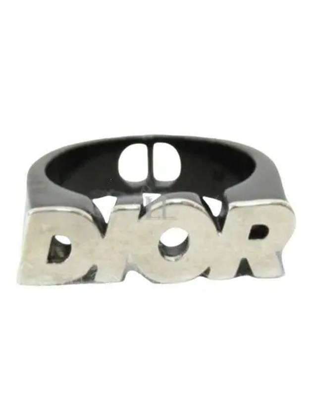 Icon Logo Brass Ring Black Silver - DIOR - BALAAN 2