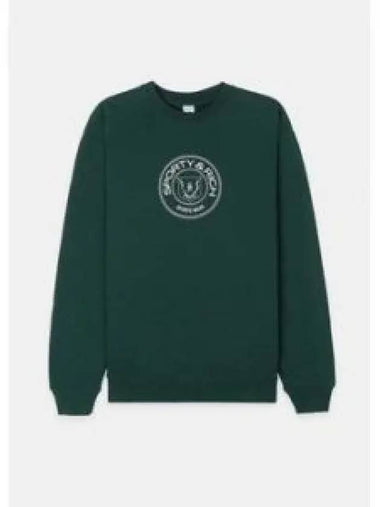 MONACO CREWNECK FOREST GREENWHITE CR491 1342147 - SPORTY & RICH - BALAAN 1