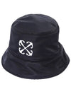 Arrow Embroidered Bucket Hat Black - OFF WHITE - BALAAN 3