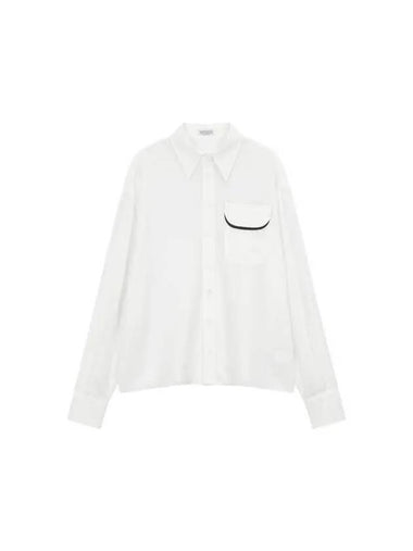 10 ePoint Women s Monili Flap Pocket Shirt White 271974 - BRUNELLO CUCINELLI - BALAAN 1